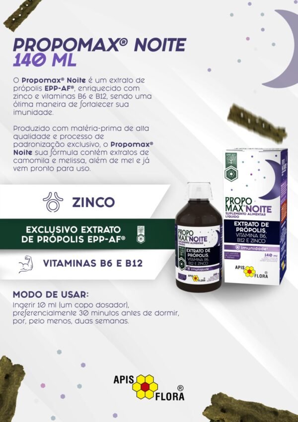 Propomax Noite Extrato de Própolis sem Álcool 140ml Apis Flora - Image 3