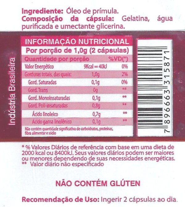 Óleo de Prímula 500mg 60 Cápsulas Softgel Apis Flora - Image 3